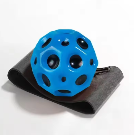 High Elastic Decompression Moon Stone Ball with Rebound Rope for Kids and Seniors Fun Stress Relief Outdoor Fitness Toy