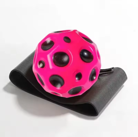 High Elastic Decompression Moon Stone Ball with Rebound Rope for Kids and Seniors Fun Stress Relief Outdoor Fitness Toy