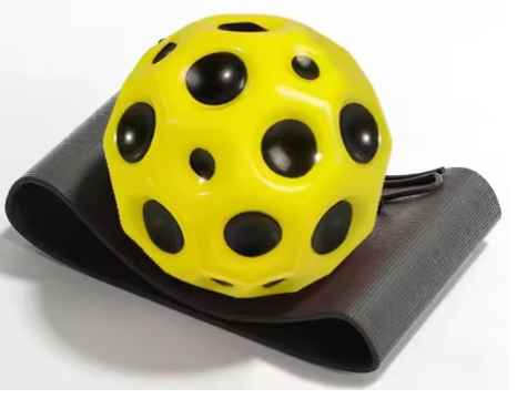 High Elastic Decompression Moon Stone Ball with Rebound Rope for Kids and Seniors Fun Stress Relief Outdoor Fitness Toy