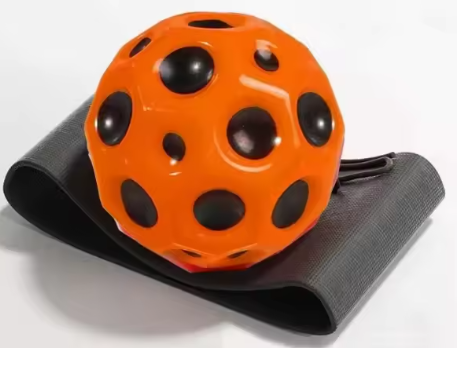 High Elastic Decompression Moon Stone Ball with Rebound Rope for Kids and Seniors Fun Stress Relief Outdoor Fitness Toy