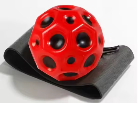 High Elastic Decompression Moon Stone Ball with Rebound Rope for Kids and Seniors Fun Stress Relief Outdoor Fitness Toy
